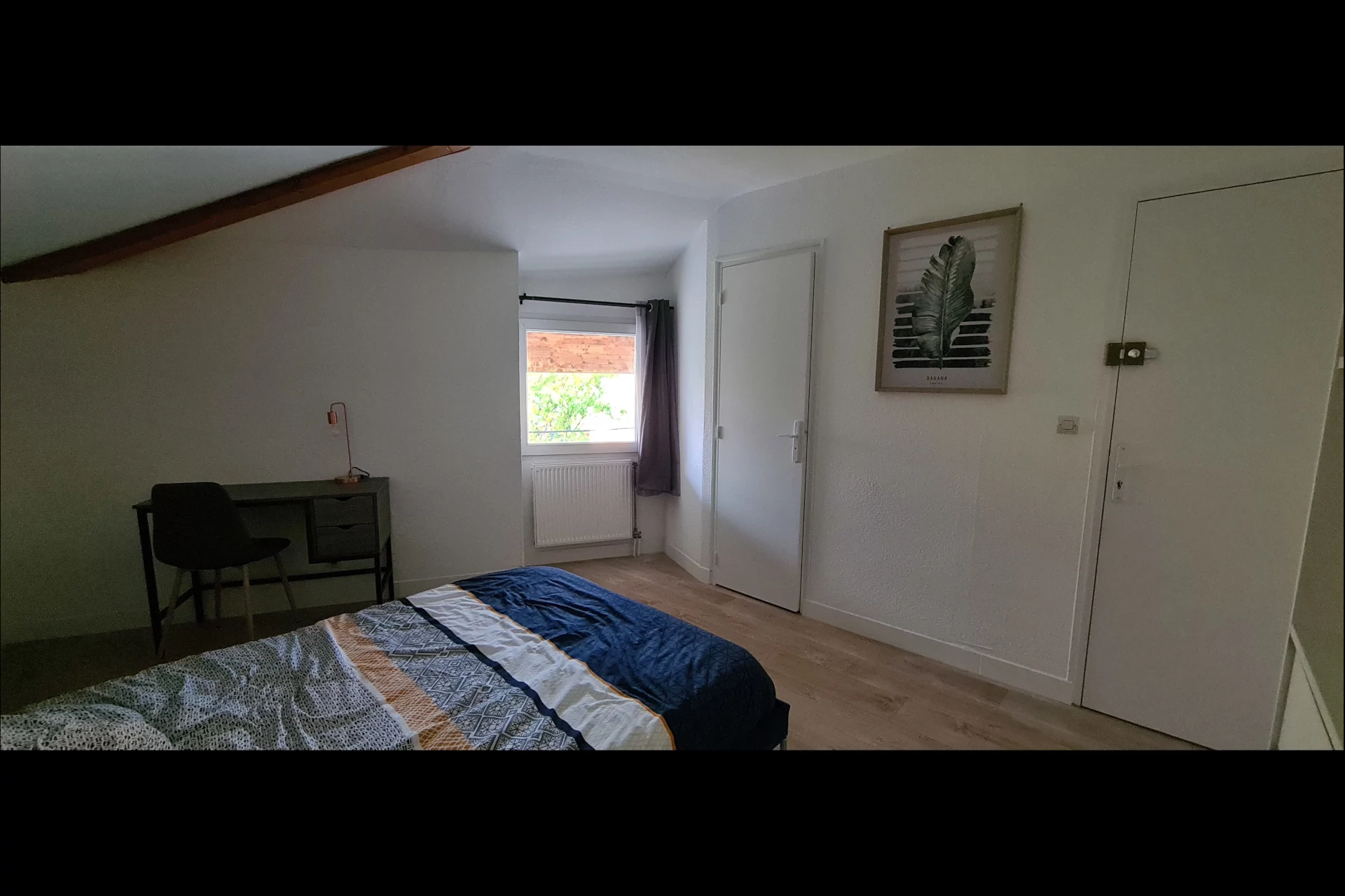 Chambre 2 vue d'ensemble T5 colocation Lafargues Limoges